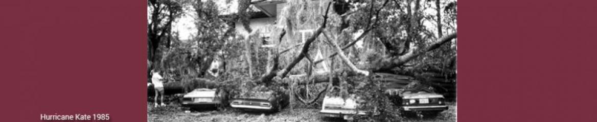 Aftermath photo from Hurricane Kate 1985
